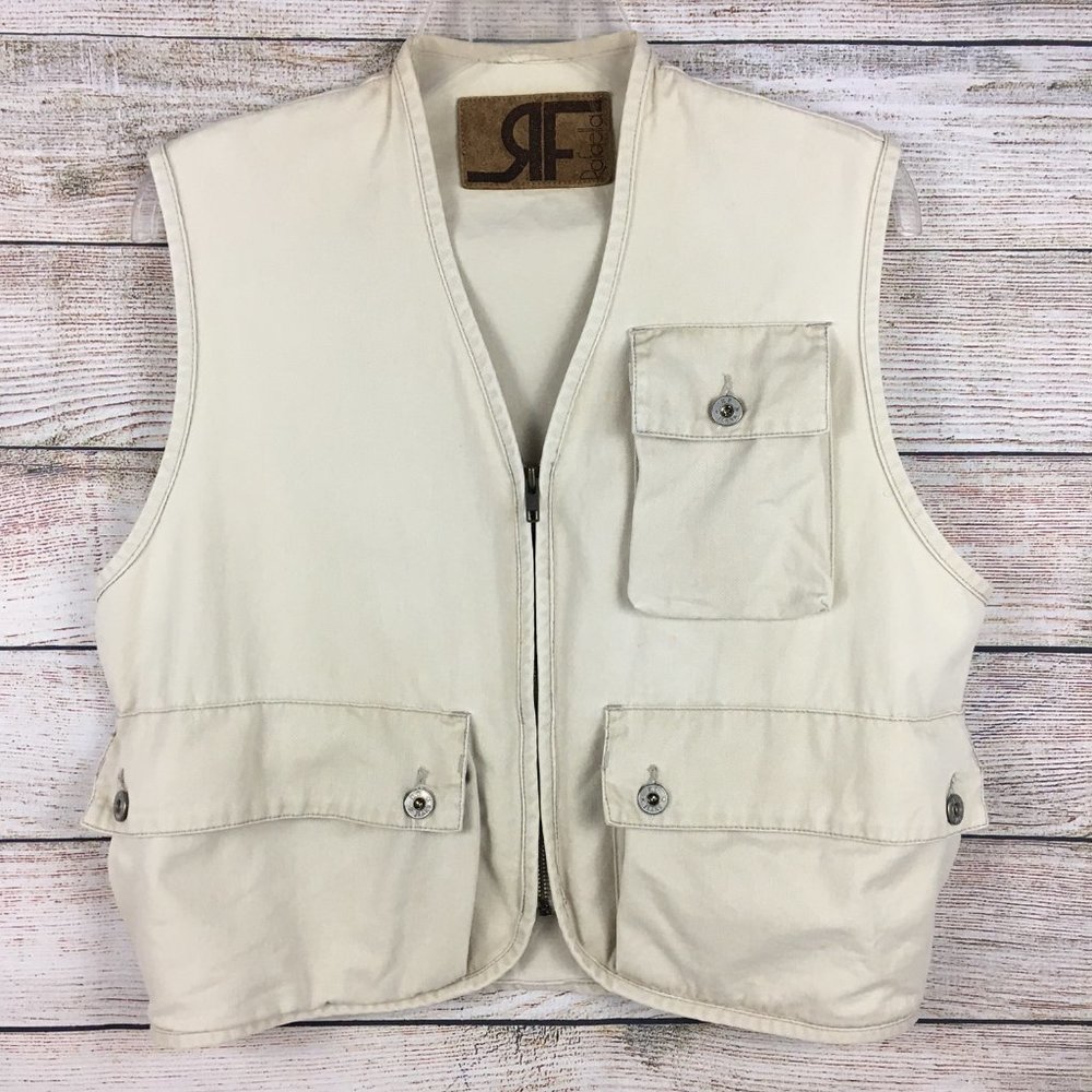Rafaella Vest Utility Cargo Outdoor Fishing Hunting Tan